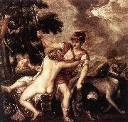 TIZIANO Vecellio, Venus and Adonis  R